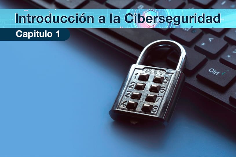 Candado sobre teclado. Capitulo 1 Introducción a la ciberseguridad: Iniciándonos en ciberseguridad primeros pasos