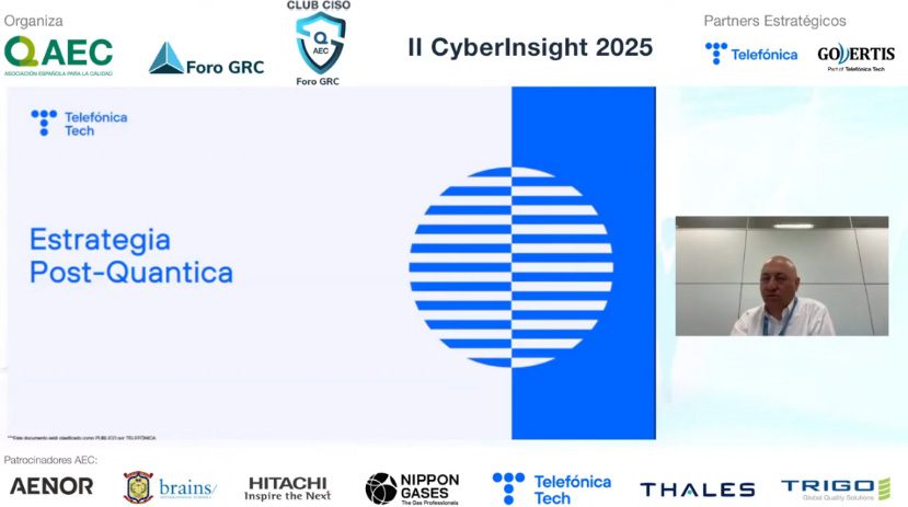 Ponencia de Jose Luis sobre 1.	Computación Cuántica en ciberseguridad durante el II Cyberinsight 2025 Foro GRC